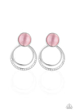 Load image into Gallery viewer, Paparazzi&#39;s Glow Roll - Pink post earrings
