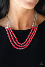 Load image into Gallery viewer, Paparazzi&#39;s Terra Trails - Red necklace
