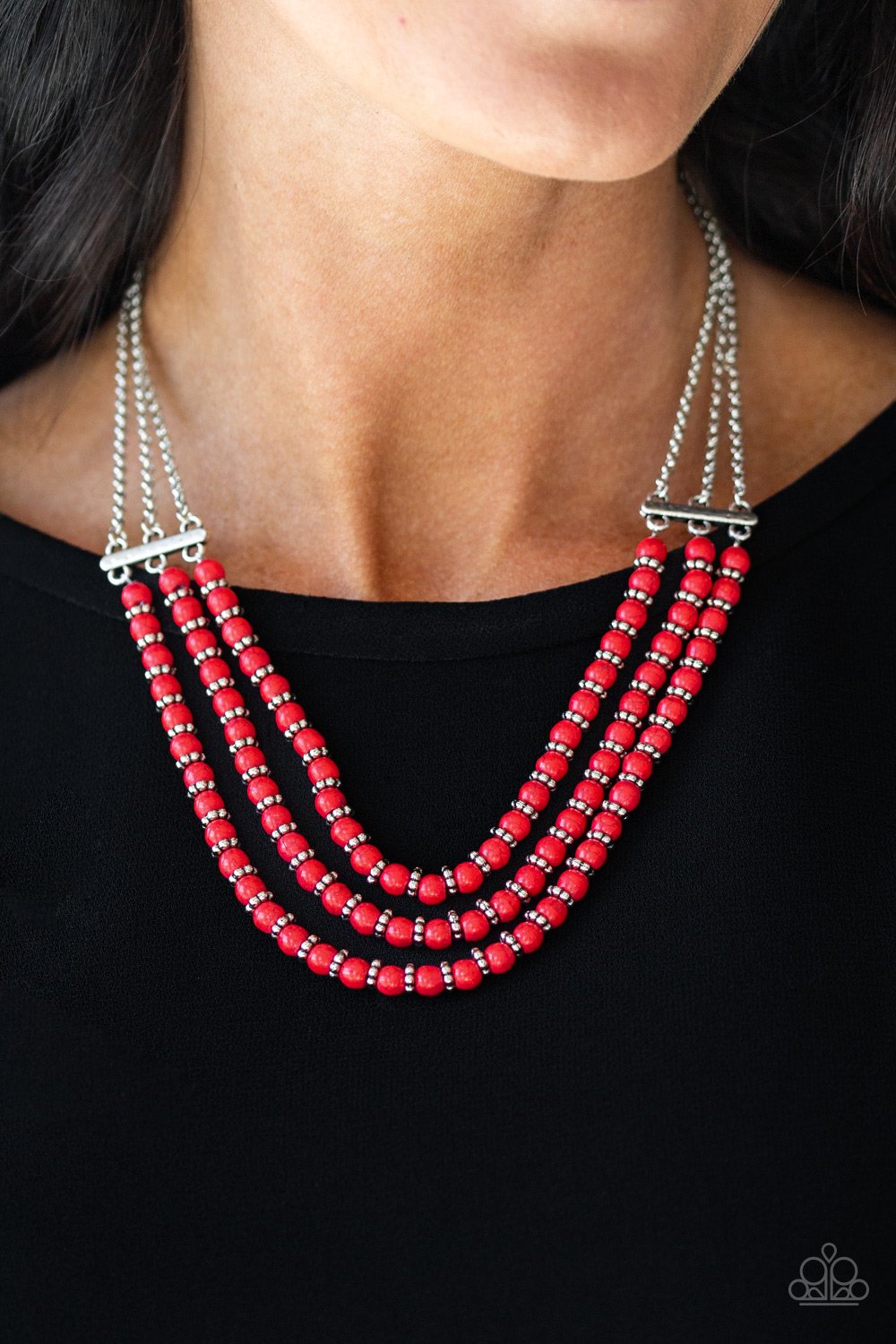 Paparazzi's Terra Trails - Red necklace