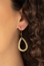 Load image into Gallery viewer, Paparazzi&#39;s Teardrop Tempest - Brass necklace
