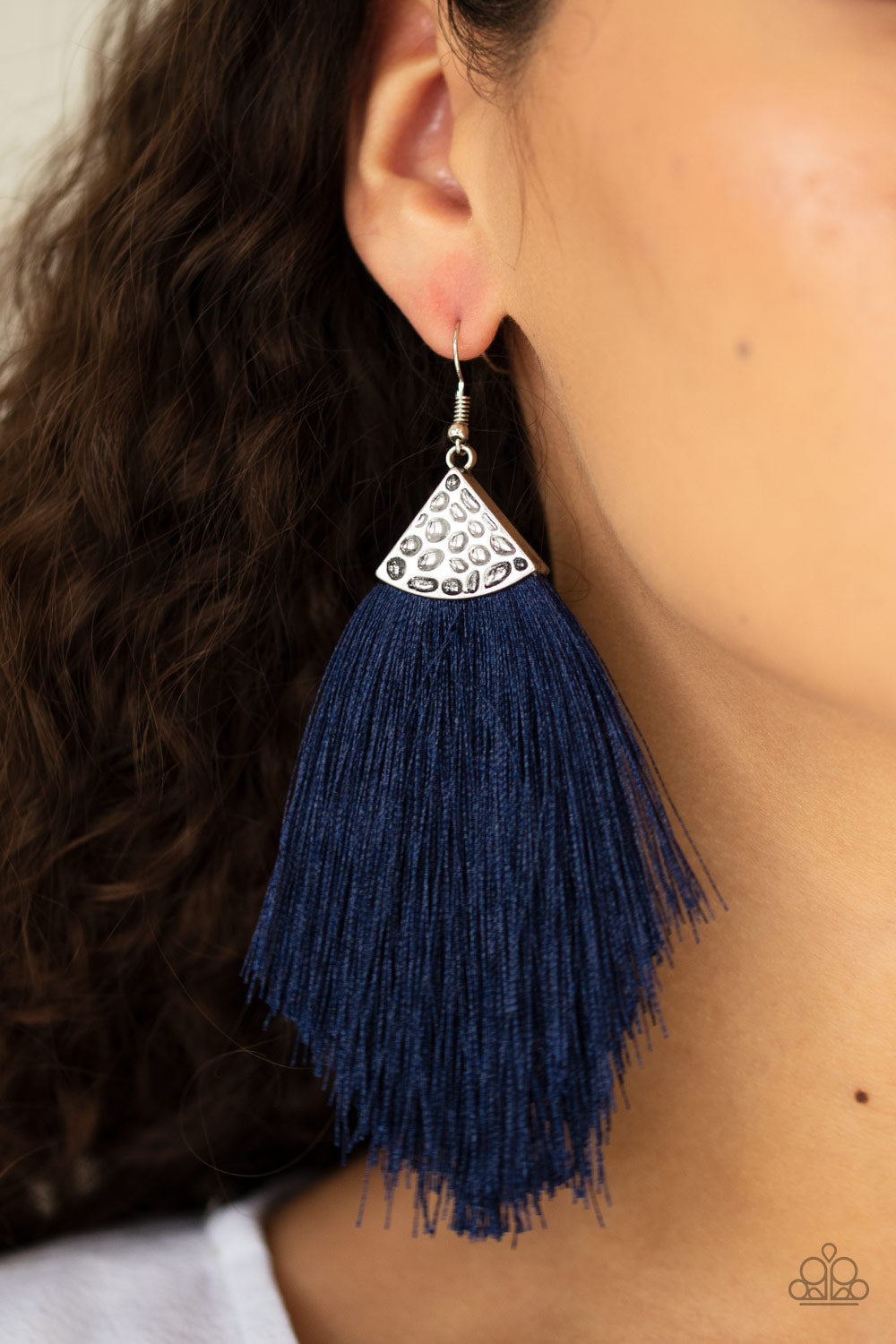 Paparazzi's Tassel Tempo - Blue earrings