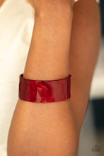 Load image into Gallery viewer, Paparazzi&#39;s Glaze Over - Red Acrylic bracelet
