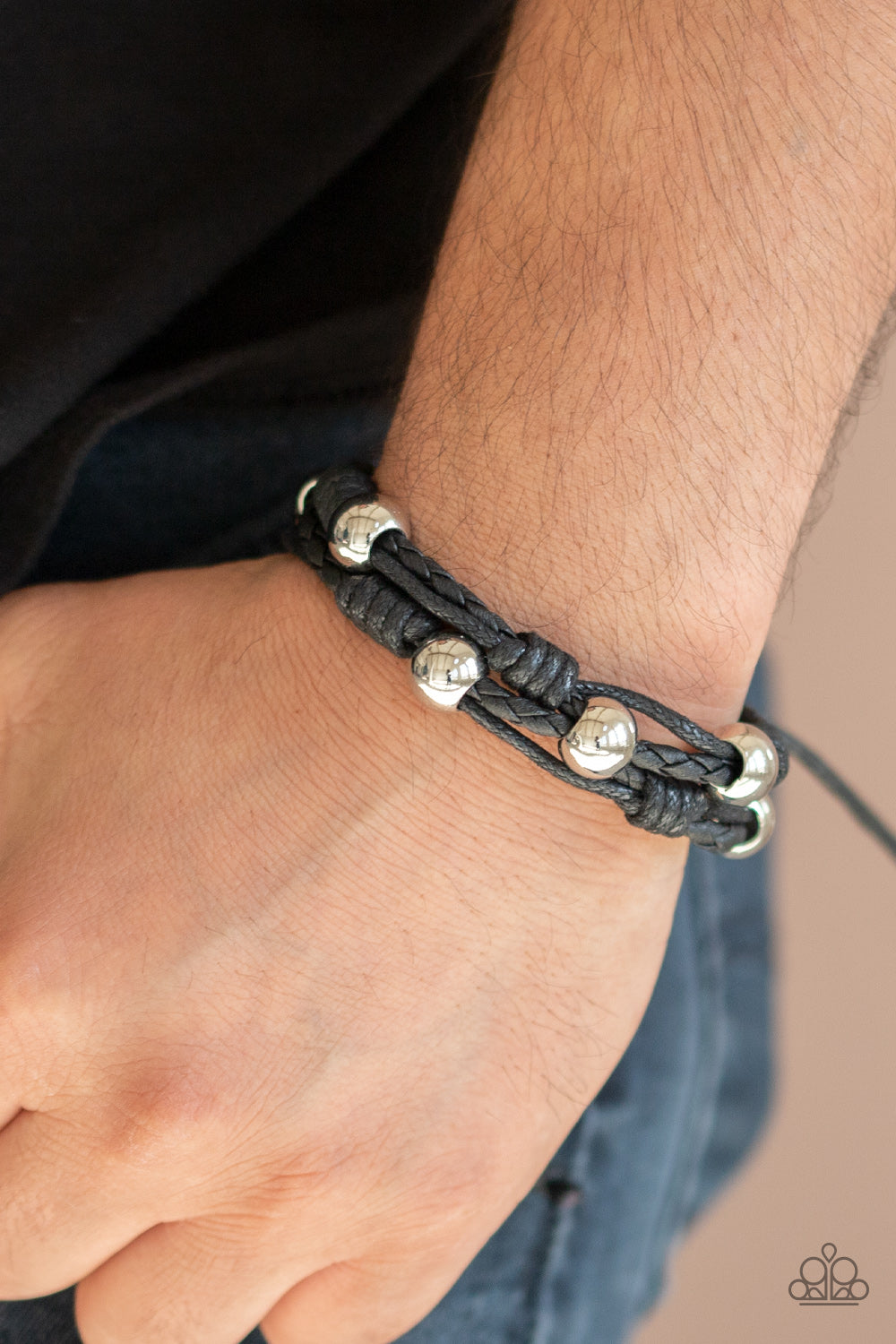 Paparazzi's Free Climb - Black Urban Men bracelet