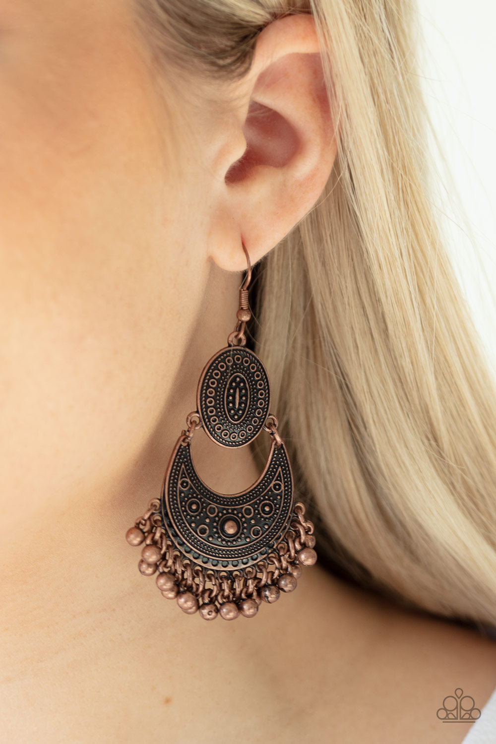 Paparazzi's Western Trails - Copper earrings