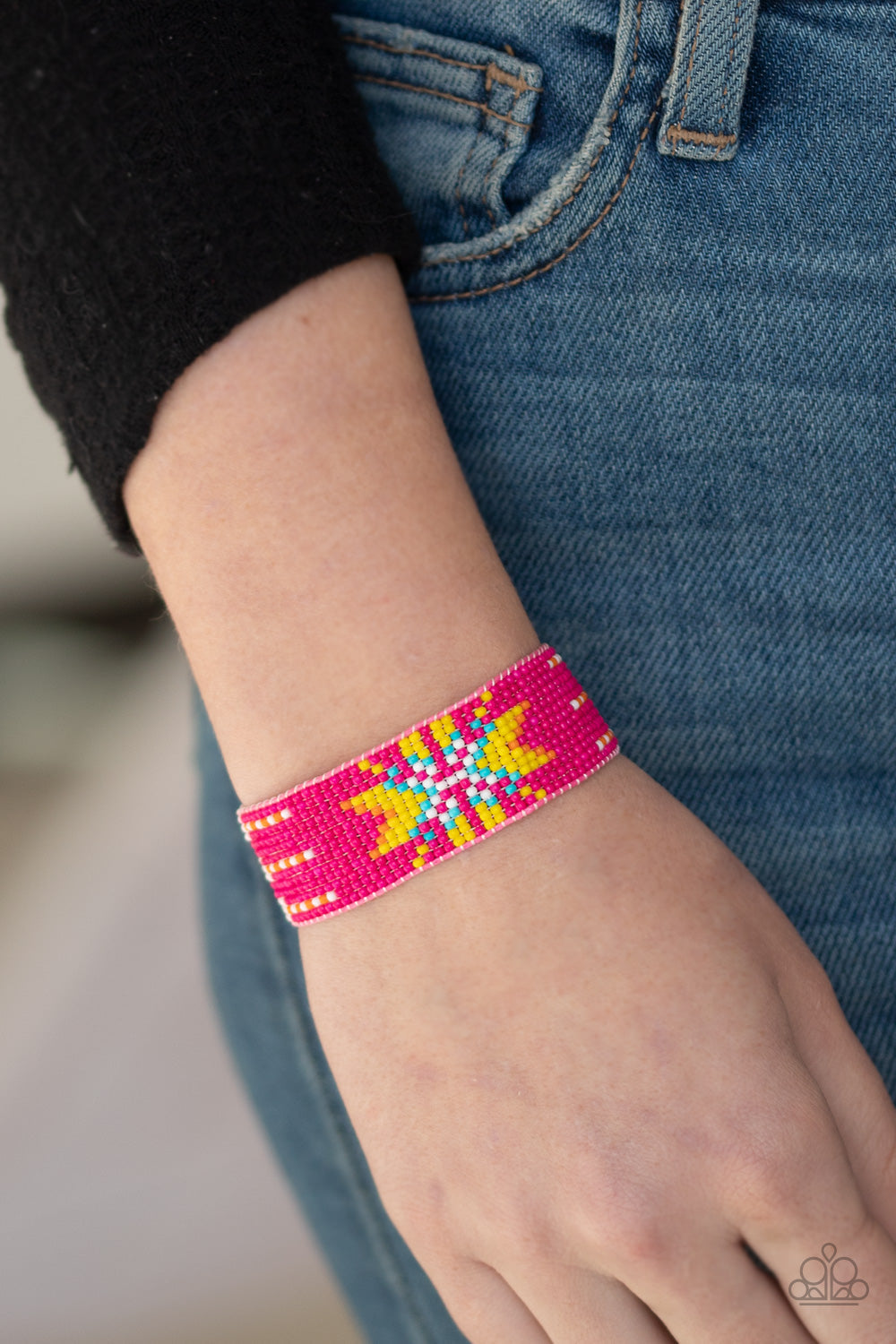 Paparazzi's Beaded Badlands - Pink Seed Bead bracelet - Pink bracelet