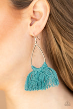 Load image into Gallery viewer, Paparazzi&#39;s Tassel Treat - Blue Earrings
