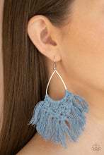 Load image into Gallery viewer, Paparazzi&#39;s Oh MACRAME, Oh My - Blue earrings
