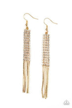 Load image into Gallery viewer, Paparazzi&#39;s Rhinestone Romance - Gold earrings
