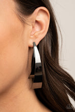 Load image into Gallery viewer, Paparazzi&#39;s Underestimated Edge - Black post earrings
