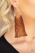 Load image into Gallery viewer, Paparazzi&#39;s Macrame Rainbow - Brown earrings
