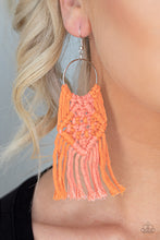 Load image into Gallery viewer, Paparazzi&#39;s Macrame Rainbow - Orange earrings
