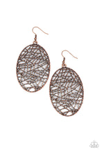Load image into Gallery viewer, Paparazzi&#39;s Way Out Of Line - Copper earrings
