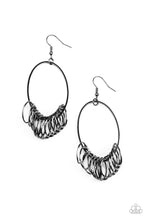 Load image into Gallery viewer, Paparazzi&#39;s Halo Effect - Black earrings
