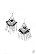 Load image into Gallery viewer, Paparazzi&#39;s Trending Transcendence - Black earrings
