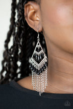 Load image into Gallery viewer, Paparazzi&#39;s Trending Transcendence - Black earrings
