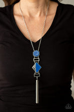 Load image into Gallery viewer, Paparazzi&#39;s STRIPE Up a Conversation - Blue necklace
