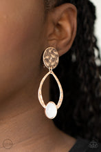 Load image into Gallery viewer, Paparazzi&#39;s Opal Obsession - Rose Gold Clip-on earrings
