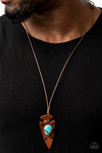 Load image into Gallery viewer, Paparazzi&#39;s Hold Your ARROWHEAD Up High - Blue Urban Men necklace
