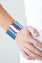 Load image into Gallery viewer, Paparazzi&#39;s Holographic Aura - Blue Acrylic bracelet
