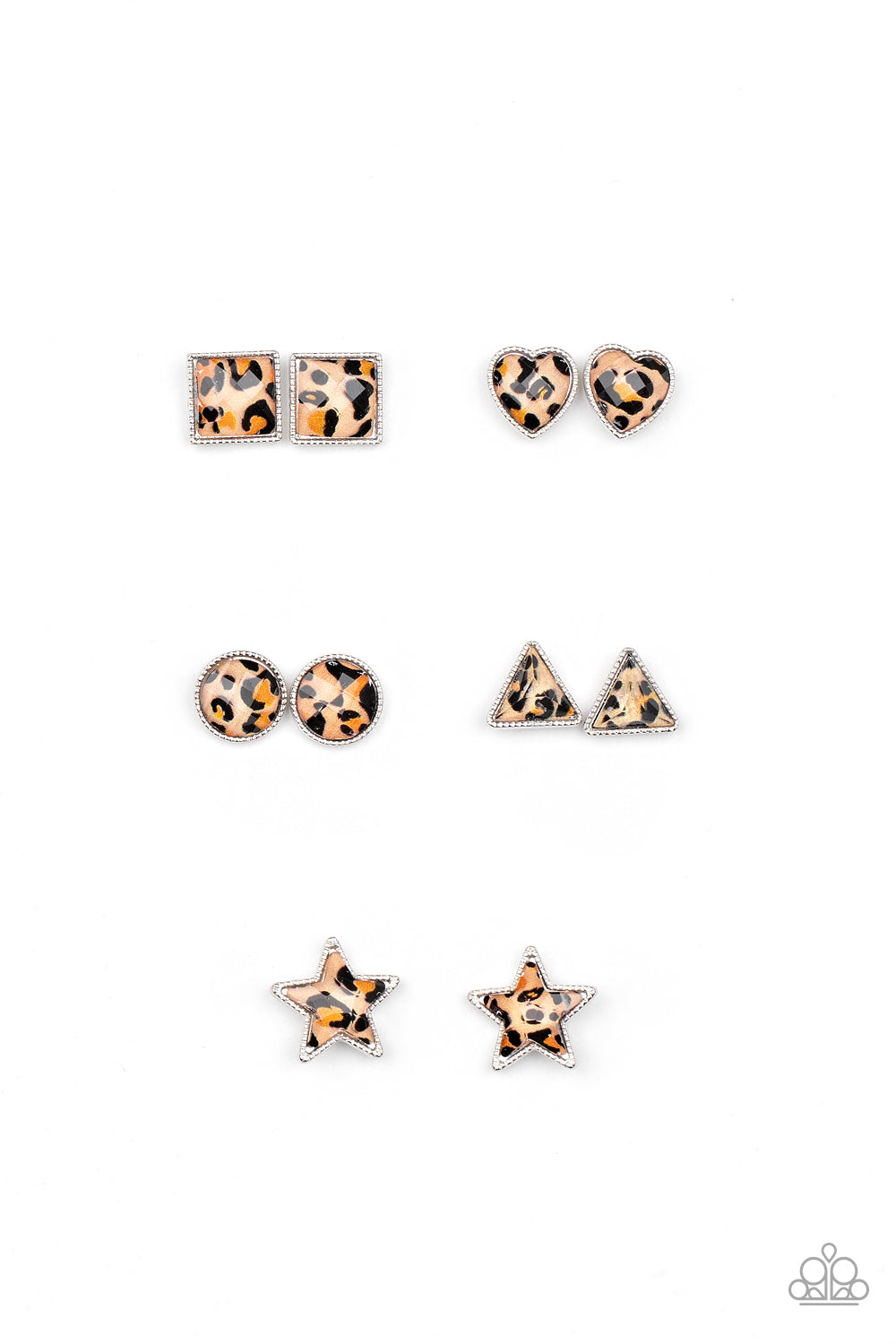 Paparazzi's Starlet Shimmer- Cheetah-like print earrings (Children's Jewelry)