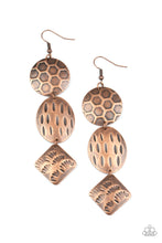 Load image into Gallery viewer, Paparazzi&#39;s Mixed Move - Copper earrings
