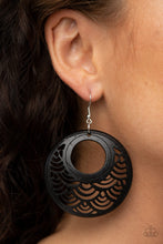 Load image into Gallery viewer, Paparazzi&#39;s Tropical Canopy - Black wood earrings
