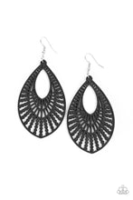 Load image into Gallery viewer, Paparazzi&#39;s Bermuda Breeze - Black wood earrings
