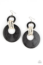 Load image into Gallery viewer, Paparazzi&#39;s Beach Day Drama - Black wood earrings
