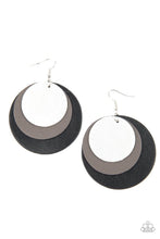 Load image into Gallery viewer, Paparazzi&#39;s LEATHER Forecast - Black earrings
