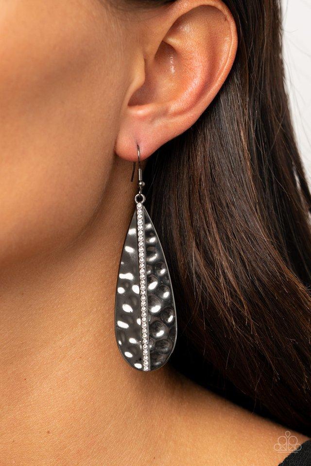 Paparazzi's On the Up and UPSCALE - Black earrings