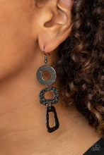 Load image into Gallery viewer, Paparazzi&#39;s Prehistoric Prowl - Black earrings
