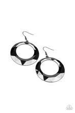 Load image into Gallery viewer, Paparazzi&#39;s Fiercely Faceted - Black hoop earrings
