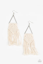 Load image into Gallery viewer, Paparazzi&#39;s Macrame Jungle - White earrings
