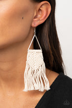 Load image into Gallery viewer, Paparazzi&#39;s Macrame Jungle - White earrings
