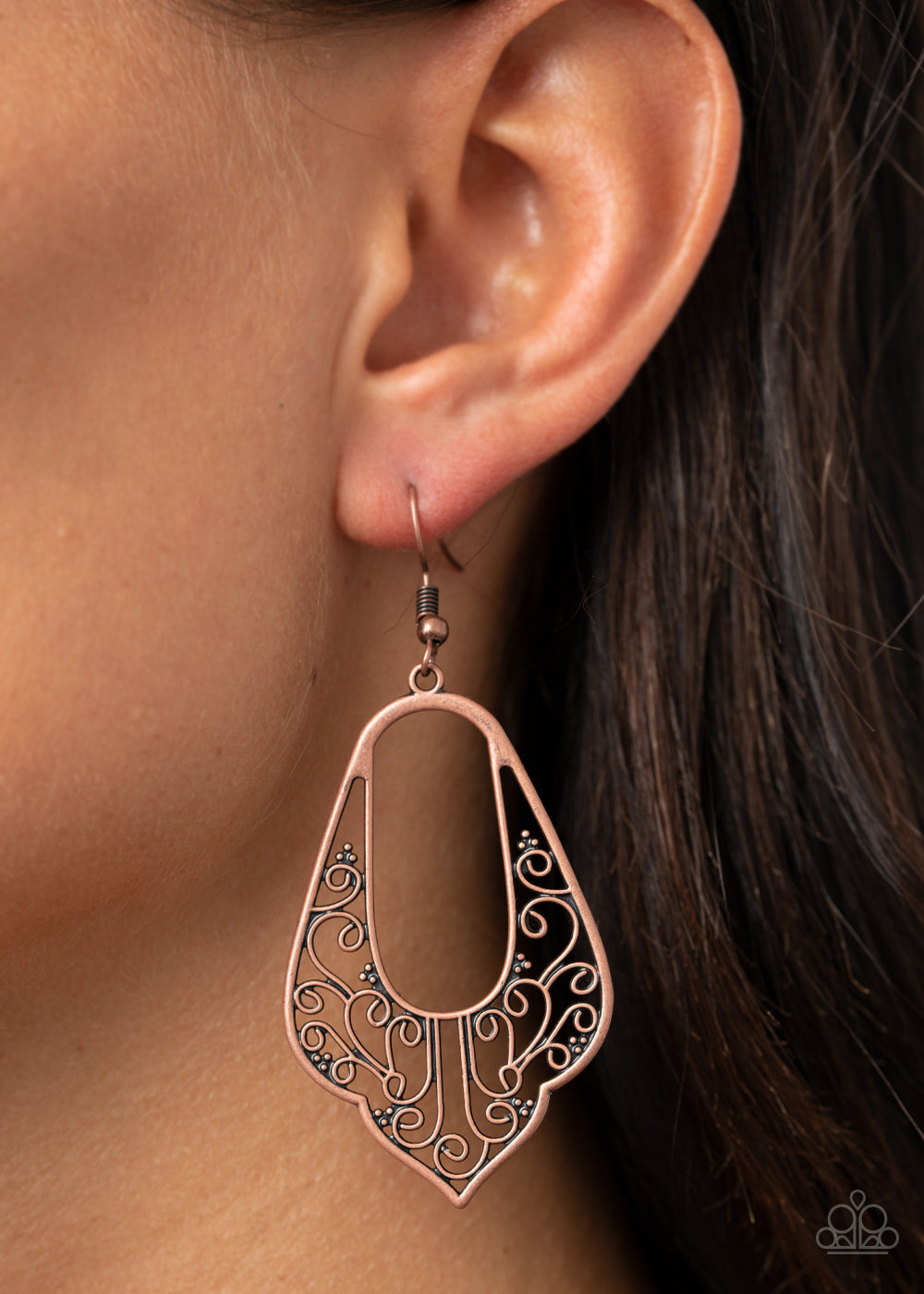 Paparazzi's Grapevine Glamour - Copper earrings