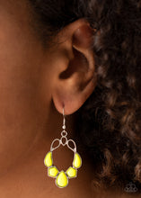 Load image into Gallery viewer, Paparazzi&#39;s It&#39;s Rude to STEER - Yellow earrings
