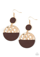Load image into Gallery viewer, Paparazzi&#39;s Natural Element - Gold Wood earrings
