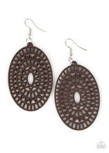 Load image into Gallery viewer, Paparazzi&#39;s Tropical Retreat - Brown wood earrings
