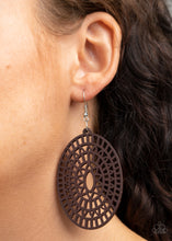 Load image into Gallery viewer, Paparazzi&#39;s Tropical Retreat - Brown wood earrings
