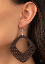 Load image into Gallery viewer, Paparazzi&#39;s WOOD You Rather - Brown wood earrings
