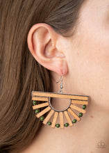 Load image into Gallery viewer, Paparazzi&#39;s Wooden Wonderland - Green Wood earrings
