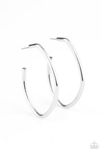Load image into Gallery viewer, Paparazzi&#39;s Rough It Up - Silver hoop earrings
