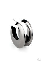 Load image into Gallery viewer, Paparazzi&#39;s Chic CRESCENTO - Black hoop earrings
