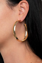 Load image into Gallery viewer, Paparazzi&#39;s Kick Em To the CURVE - Gold hoop earrings
