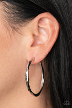 Load image into Gallery viewer, Paparazzi&#39;s Asymmetrical Attitude - Silver hoop earrings
