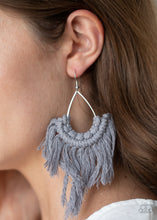 Load image into Gallery viewer, Paparazzi&#39;s Wanna Piece Of MACRAME? - Silver earrings
