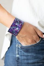 Load image into Gallery viewer, Paparazzi&#39;s Freestyle Fashion - Purple Acrylic bracelet
