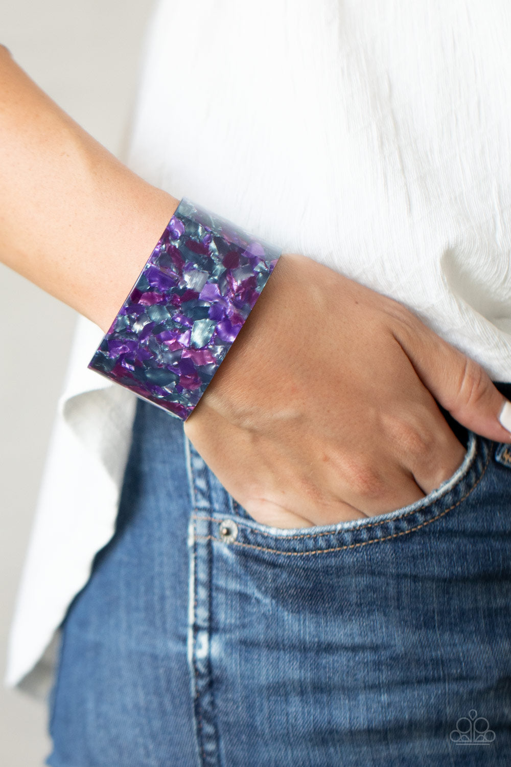 Paparazzi's Freestyle Fashion - Purple Acrylic bracelet