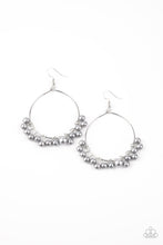 Load image into Gallery viewer, Paparazzi&#39;s Things Are Looking UPSCALE - Silver Pearl hoop earrings
