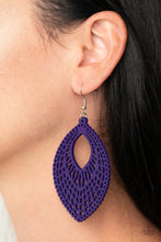 Load image into Gallery viewer, Paparazzi&#39;s One Beach At A Time - Purple Wood earrings
